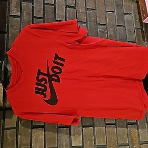 Mens Medium Red Just Do It Nike short sleeve tee.